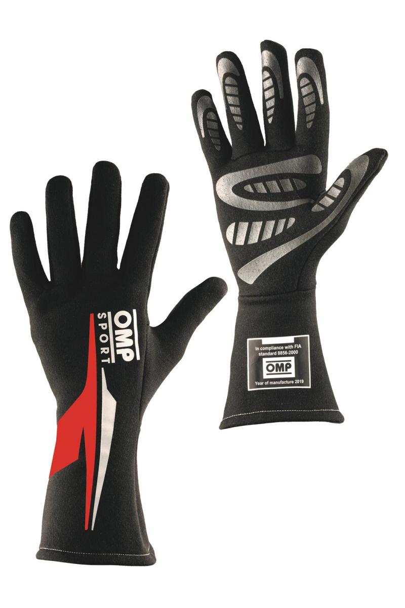 OMP Os 60 Gloves Black XLarge Red Fia Sfi