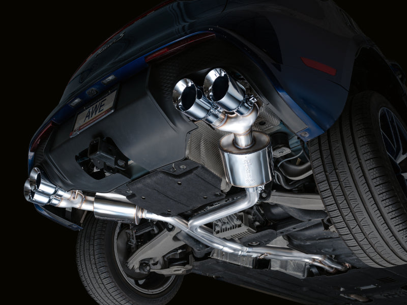 AWE Tuning 19-21 Porsche Macan 3.0T/2.9TT Touring Edition Catback Exhaust w/ Chrome Silver Tips