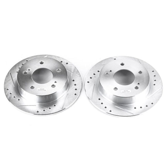 Power Stop 94-98 Nissan 240SX Rear Evolution Drilled & Slotted Rotors - Pair