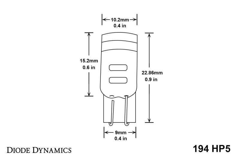 Diode Dynamics 194 LED Bulb HP5 LED - Cool - White (Pair)