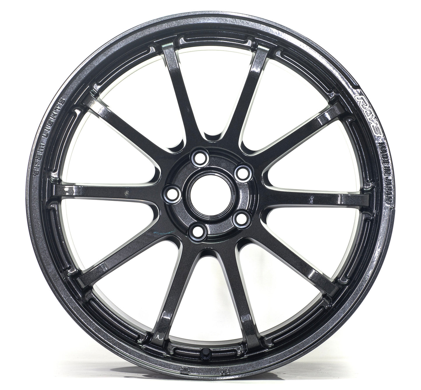 Gram Lights 57NR 18X9.5 +12 5-114.3 Glass Black Wheel