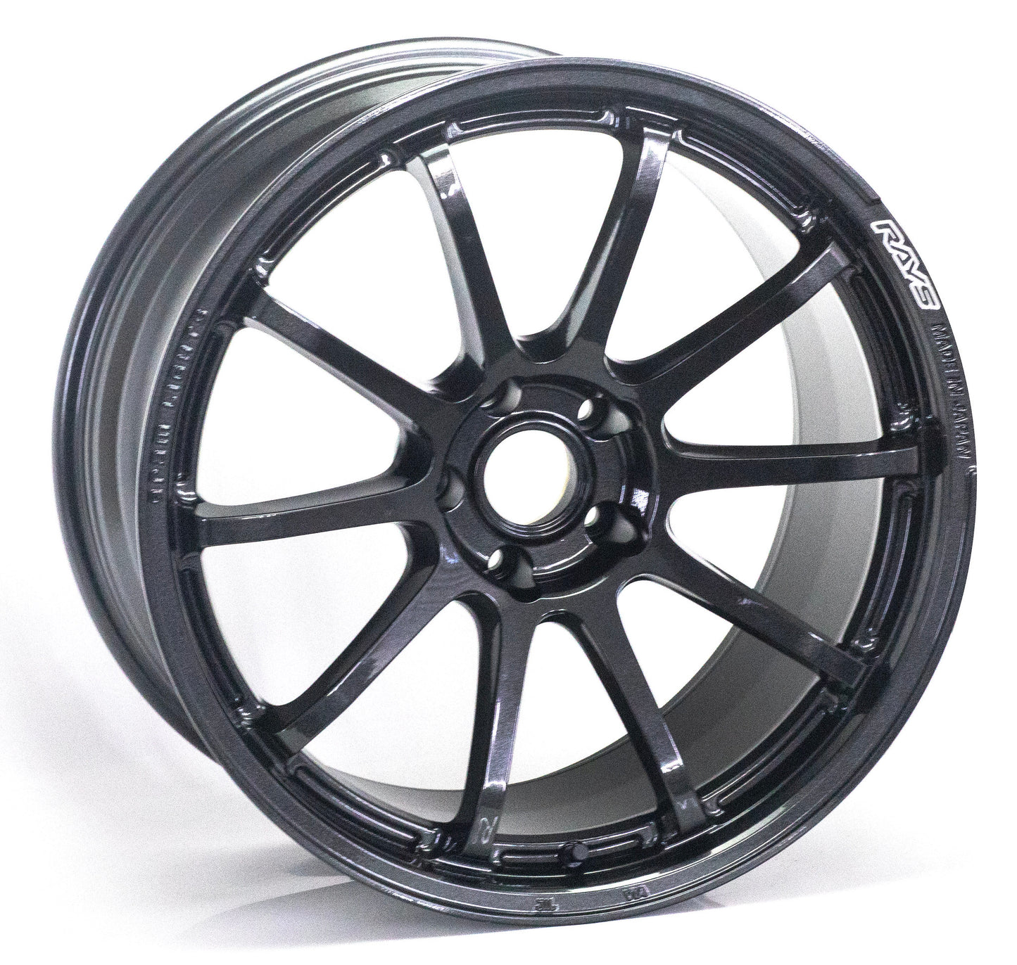 Gram Lights 57NR 18X9.5 +12 5-114.3 Glass Black Wheel