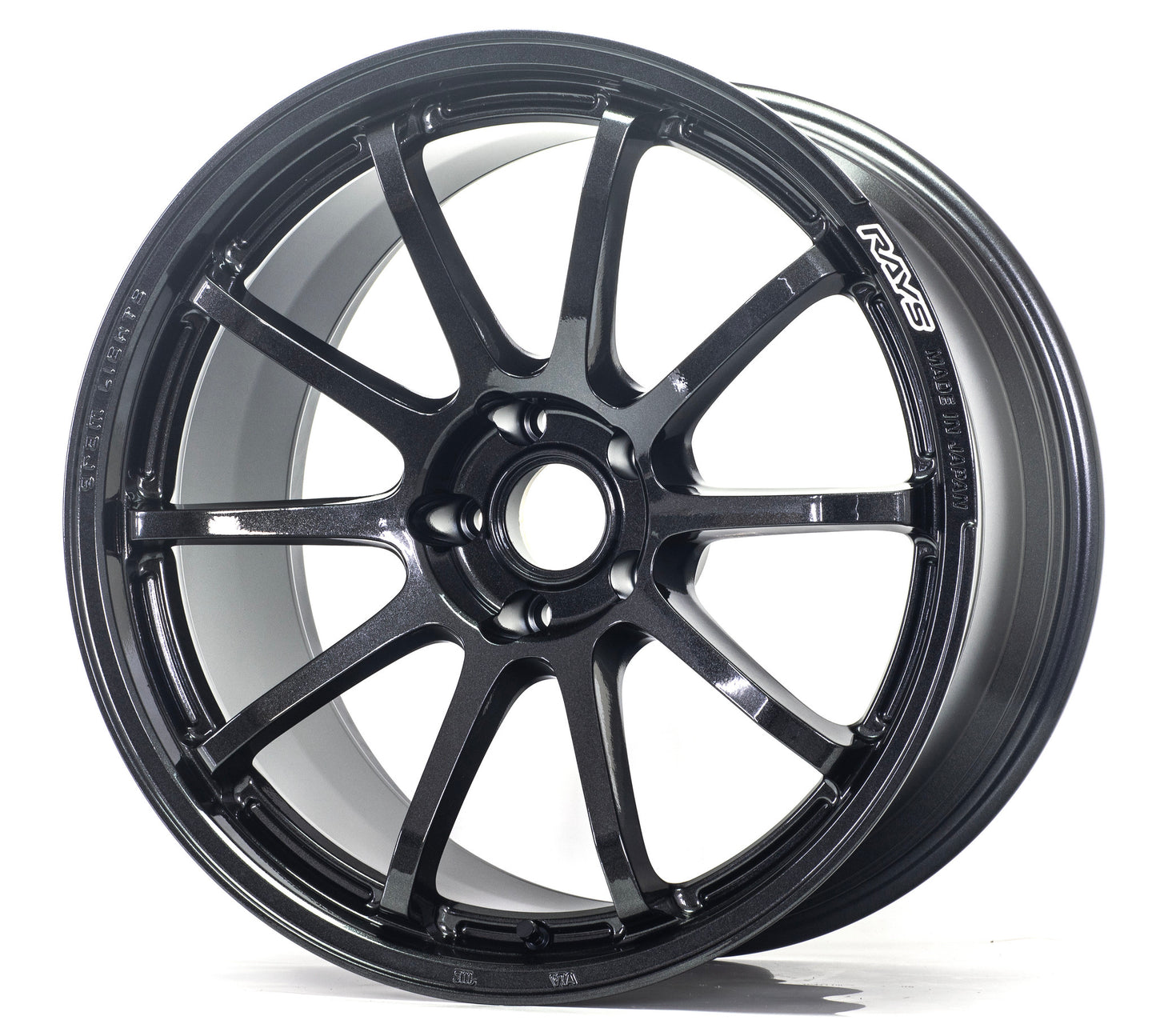 Gram Lights 57NR 18X9.5 +12 5-114.3 Glass Black Wheel