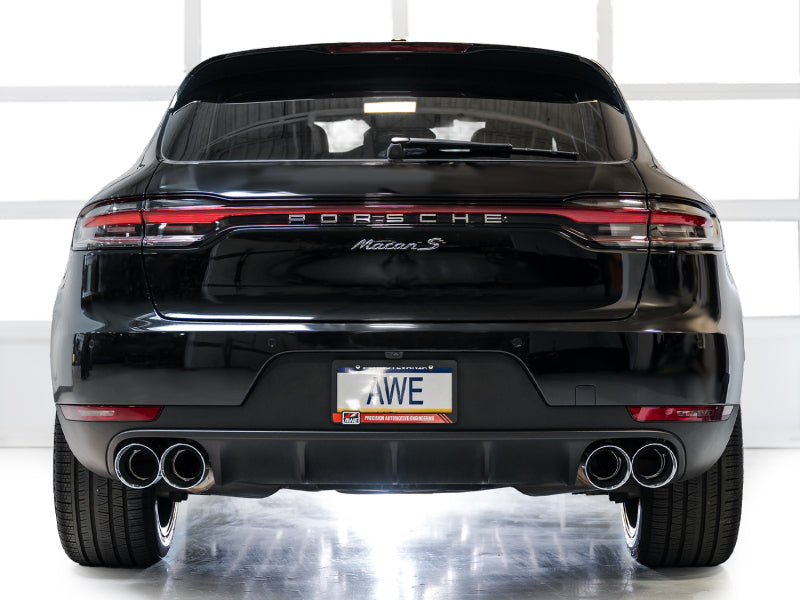 AWE Tuning 19-21 Porsche Macan 3.0T/2.9TT Touring Edition Catback Exhaust w/ Chrome Silver Tips