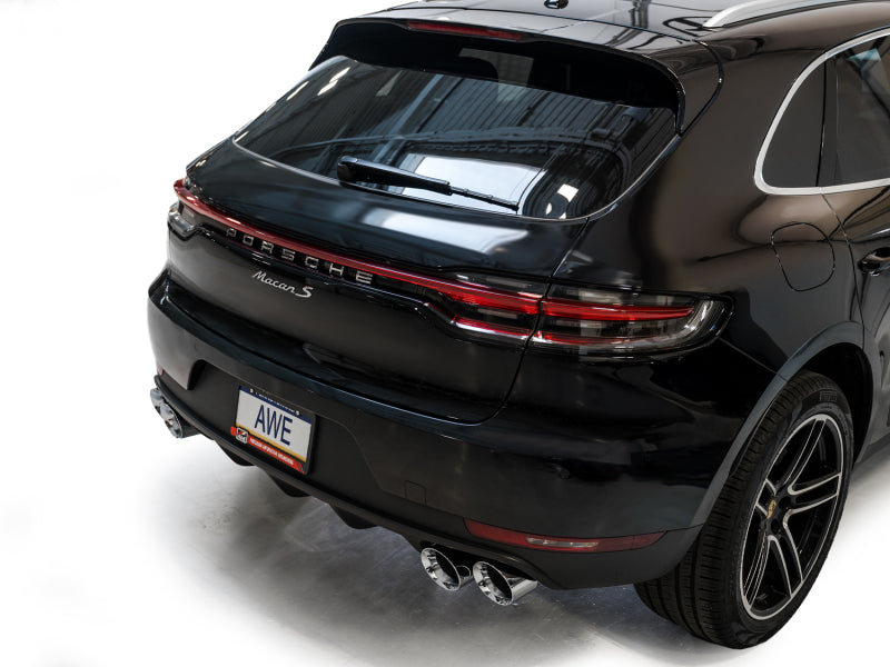 AWE Tuning 19-21 Porsche Macan 3.0T/2.9TT Touring Edition Catback Exhaust w/ Chrome Silver Tips