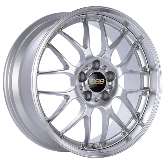 BBS RS-GT 19x9.5 5x120 ET40 CB72.5 Diamond Silver Center Diamond-Cut Rim Wheel - PFS/Clip Req