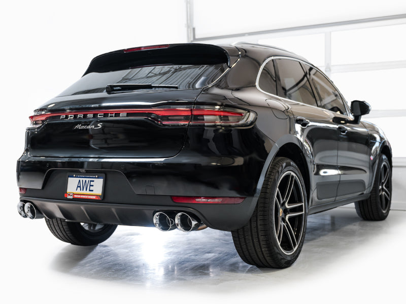 AWE Tuning 19-21 Porsche Macan 3.0T/2.9TT Touring Edition Catback Exhaust w/ Chrome Silver Tips