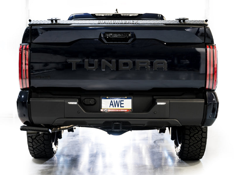 AWE 0FG Exhaust for 3rd Gen Toyota Tundra - Dual Diamond Black Tips