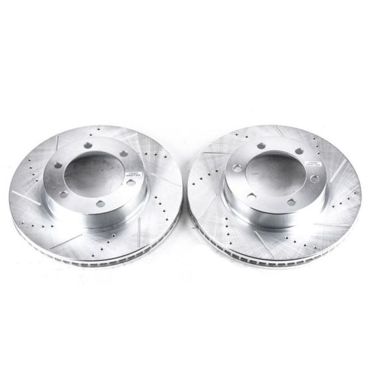 Power Stop 01-07 Toyota Sequoia Front Evolution Drilled & Slotted Rotors - Pair