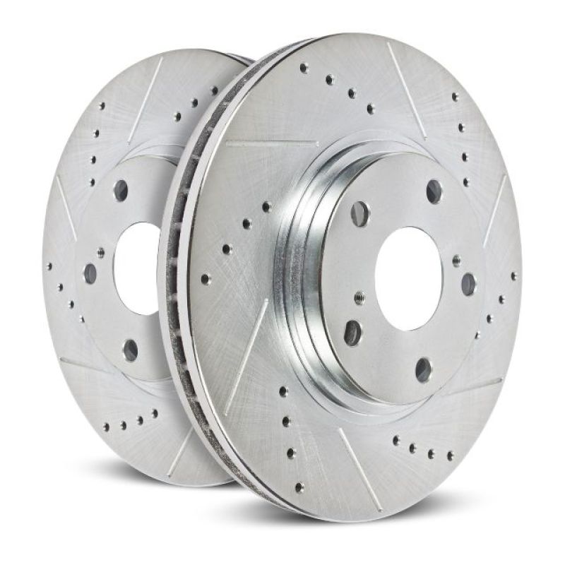 Power Stop 17-18 Audi RS3 Rear Evolution Drilled & Slotted Rotors - Pair