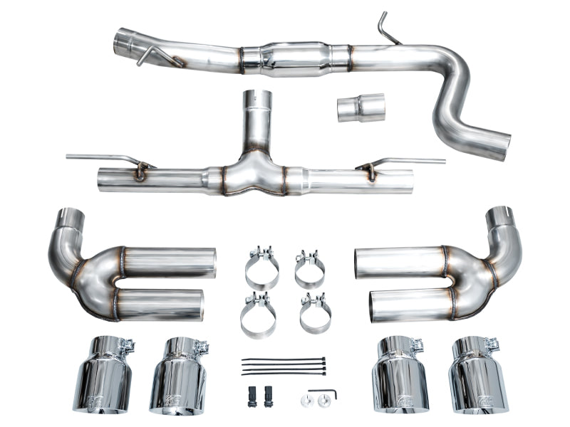 AWE 22-24 Audi 8Y S3 Track Edition Exhaust  - Chrome Silver Tips