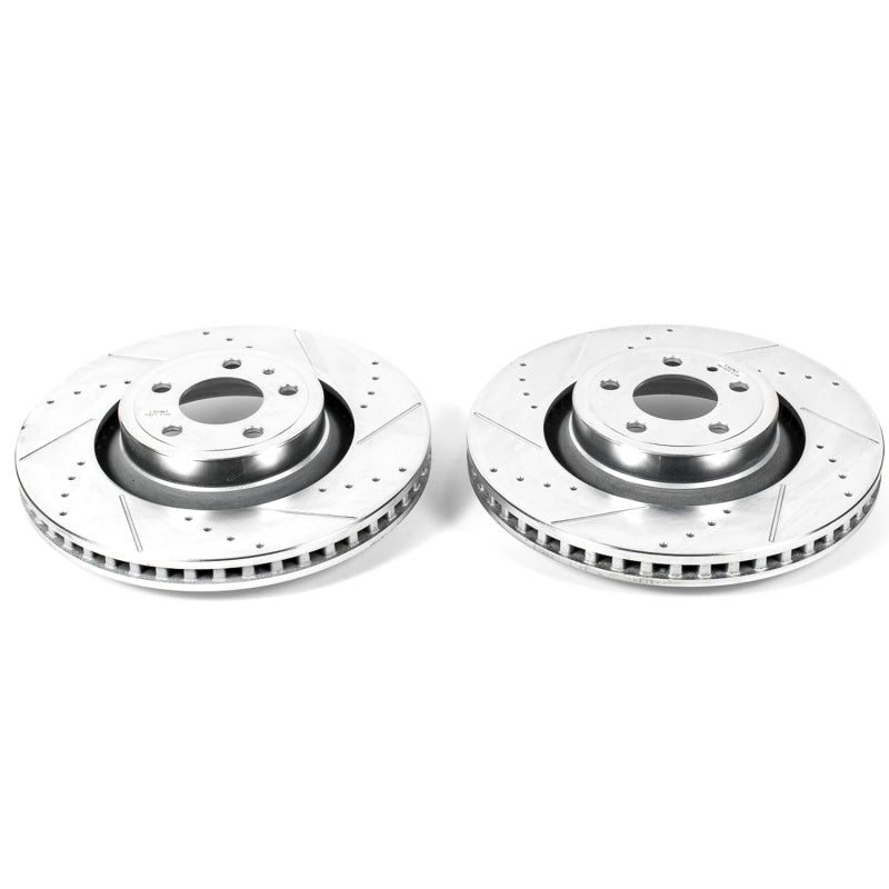 Power Stop 15-19 Ford Mustang Front Evolution Drilled & Slotted Rotors - Pair