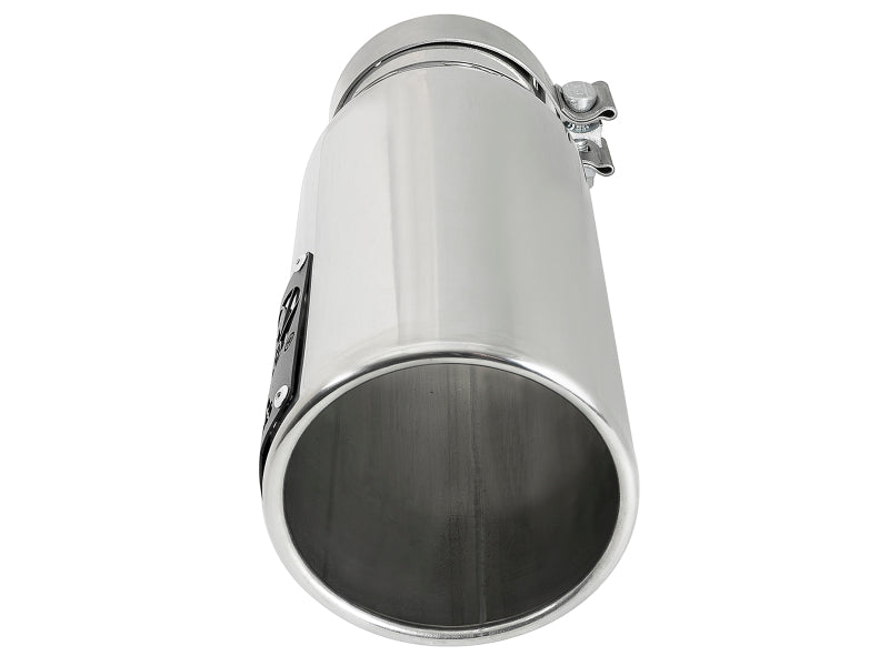 aFe SATURN 4S 4in SS Intercooled Exhaust Tip - Polished 4in In x 5in Out x 12in L Bolt-On