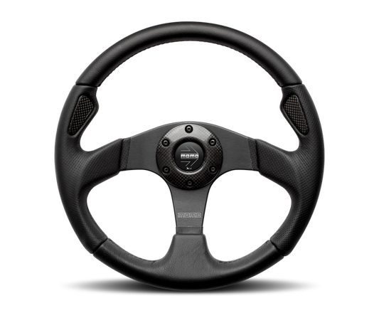 Momo Jet Steering Wheel 320 mm -  Black AirLeather/Black Spokes