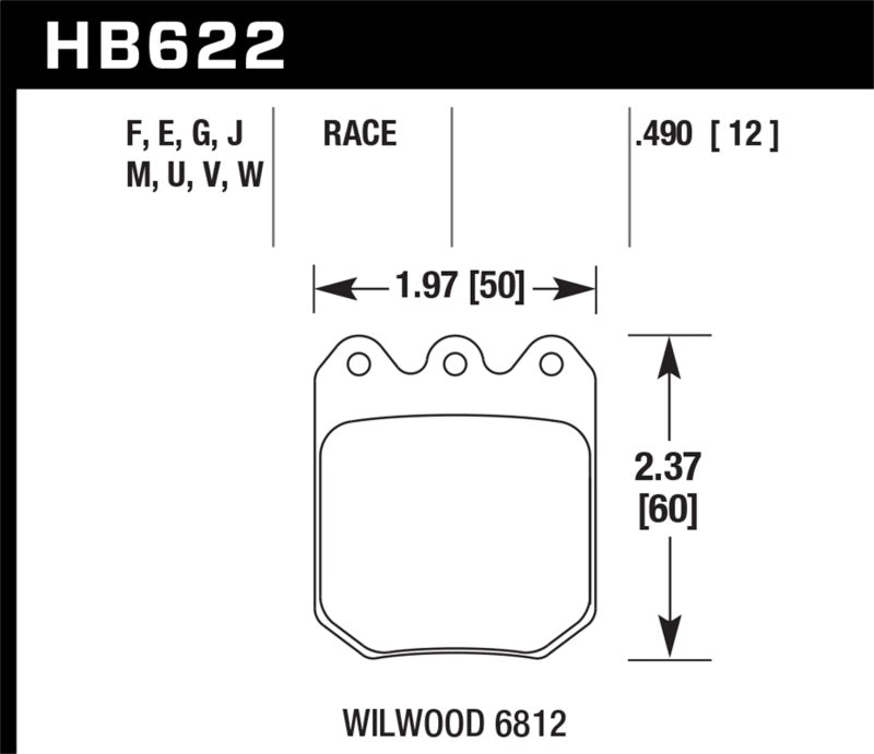 Hawk Wilwood DLS 6812 DTC-30 Brake Pads