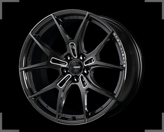 Gram Lights 57FXZ 19x8.5 +45 5-112 Super Dark Gunmetal & Machining Rim Edge DC Wheel